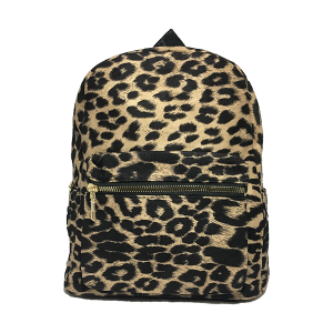MOCHILA ANIMAL PRINT DE CAMURÇA PEQUENA