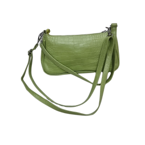 BOLSA CROCO ESTILO BAGUETE COM DUAS ALÇAS