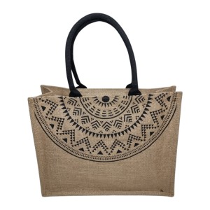 BOLSA JUTA ESTAMPA MANDALA