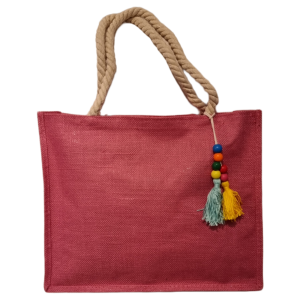 Bolsa Juta Colorida com Chaveiro